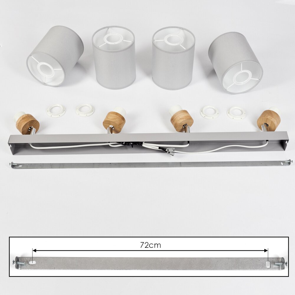 Chiuvi Plafondlamp Natuurlijke kleuren, Zilver, 4-lichts
