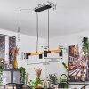 Zuoz Hanglamp Natuurlijke kleuren, Zwart, 4-lichts