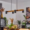 Zuoz Hanglamp Natuurlijke kleuren, Zwart, 4-lichts