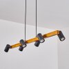 Zuoz Hanglamp Natuurlijke kleuren, Zwart, 6-lichts