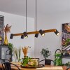Zuoz Hanglamp Natuurlijke kleuren, Zwart, 6-lichts