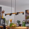 Zuoz Hanglamp Natuurlijke kleuren, Zwart, 6-lichts