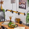 Zuoz Hanglamp Natuurlijke kleuren, Zwart, 6-lichts