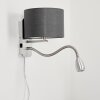 Wiby Muurlamp LED Nikkel mat, 2-lichts