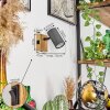Javel Muurlamp Grijs, houtlook, Zwart, 1-licht