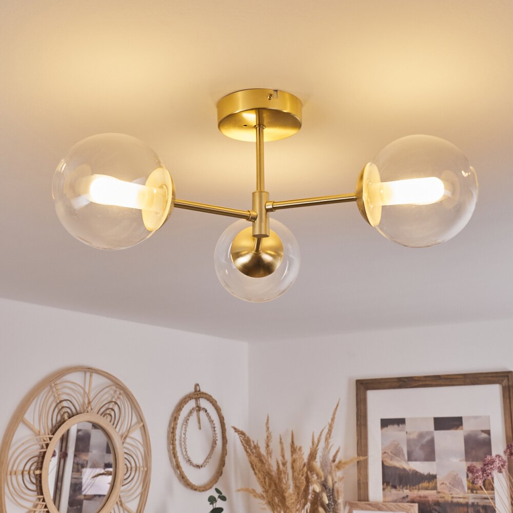 Yucao Plafondlamp Goud, 3-lichts main product photo