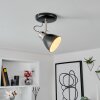 Gralingen Plafondlamp Nikkel mat, Zwart, Wit, 1-licht