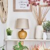 Stampa Tafellamp Bruin, houtlook, 1-licht