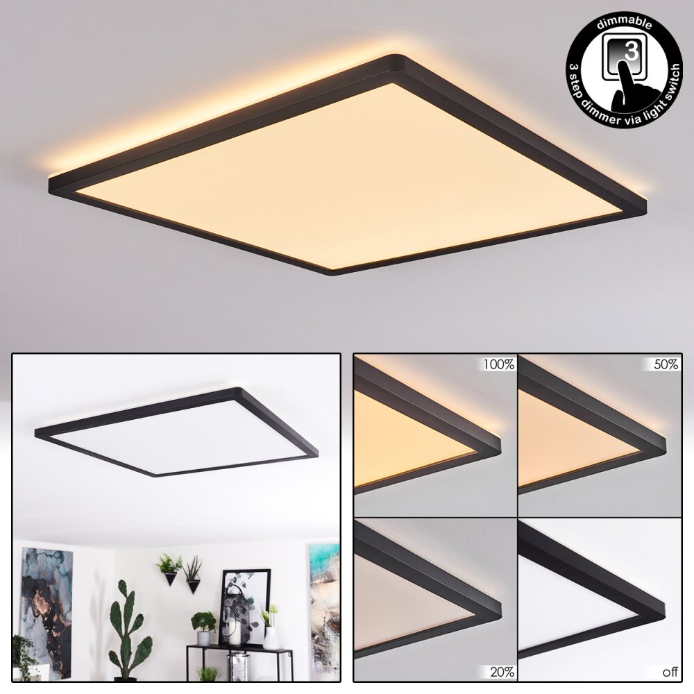 Boyero Plafondpaneel LED Zwart, Wit, 1-licht main product photo