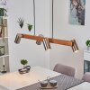 Zuoz Hanglamp Natuurlijke kleuren, Nikkel mat, 4-lichts