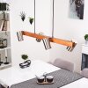 Zuoz Hanglamp Natuurlijke kleuren, Nikkel mat, 4-lichts