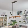Zuoz Hanglamp Natuurlijke kleuren, Nikkel mat, 4-lichts
