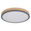 Globo DORO Plafondlamp LED Grijs, houtlook, 1-licht