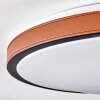 Kelva Plafondlamp LED Bruin, Zwart, Wit, 1-licht