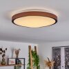 Kelva Plafondlamp LED Bruin, Zwart, Wit, 1-licht