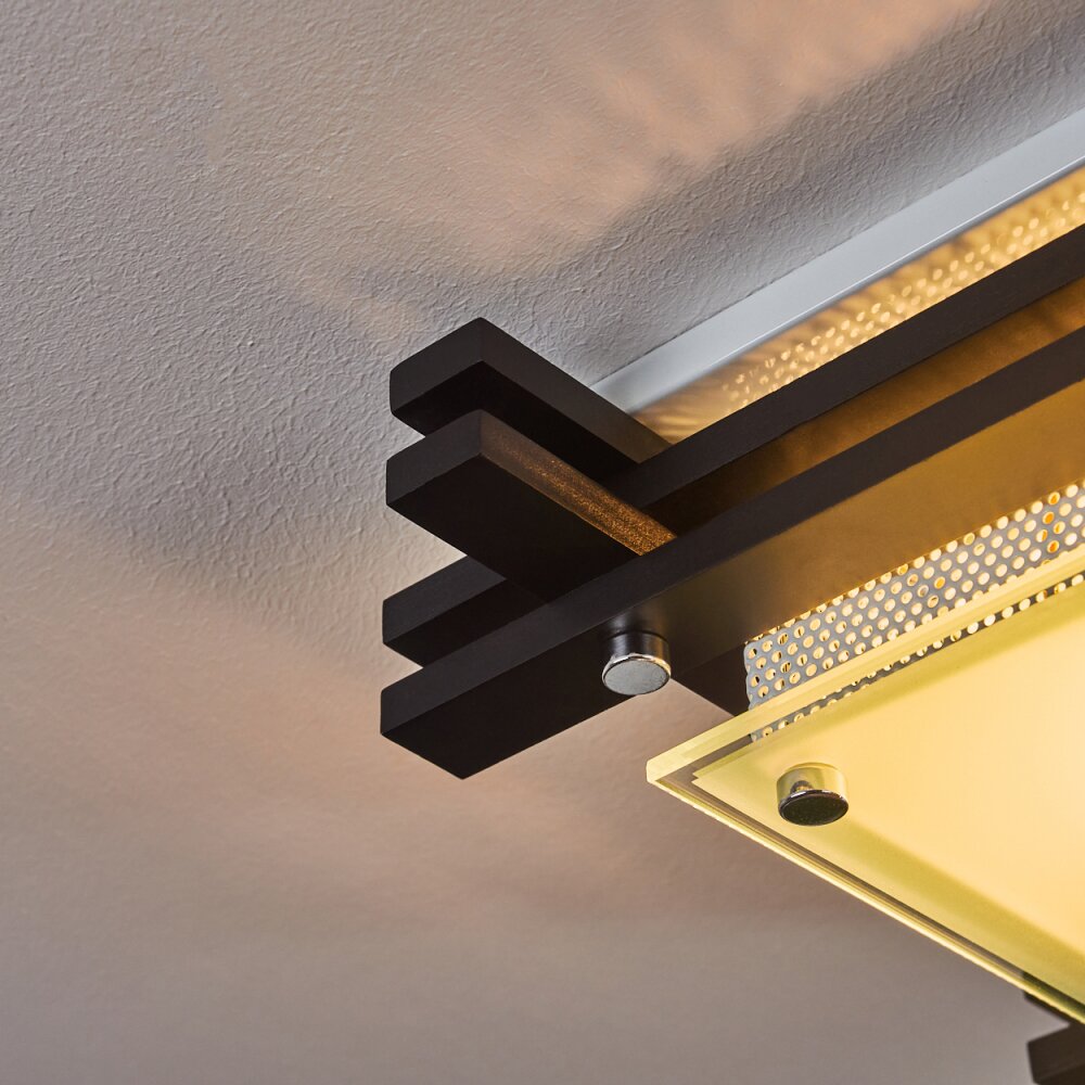 Balouta Plafondlamp Zwart, Wit, 1-licht