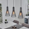 Samorinha Hanglamp Messing, Zwart, 3-lichts