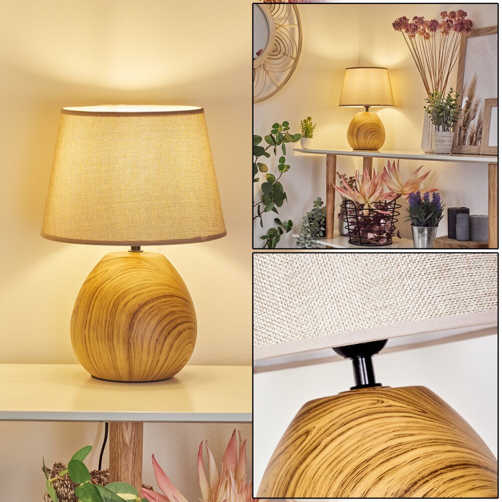 Stampa Tafellamp Bruin, houtlook, 1-licht main product photo
