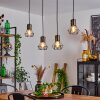 Bardhaman Hanglamp Zwart, 4-lichts