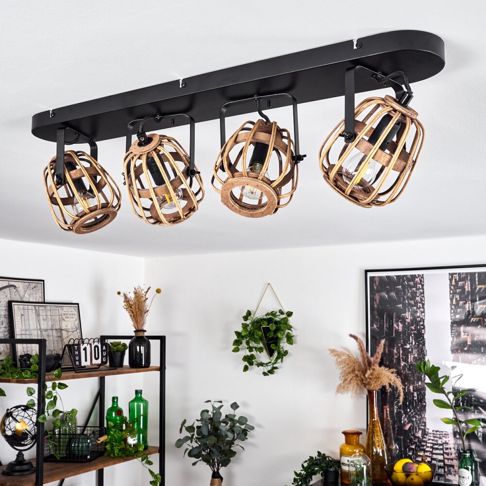 Combeima Plafondlamp Zwart, 4-lichts