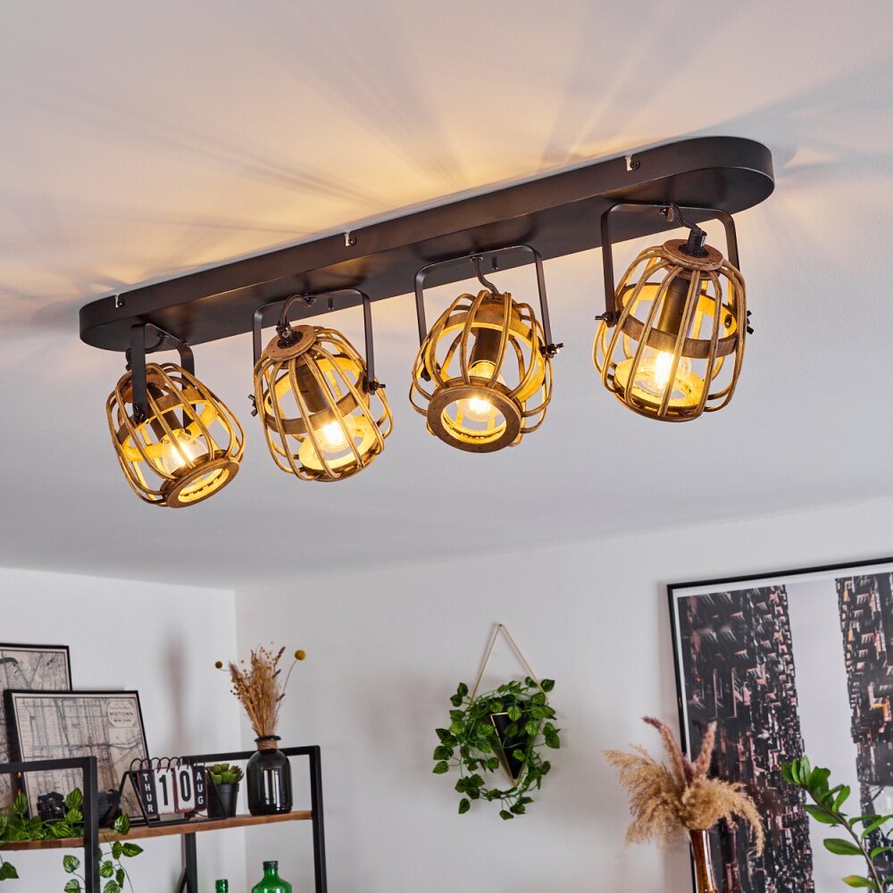 Combeima Plafondlamp Zwart, 4-lichts