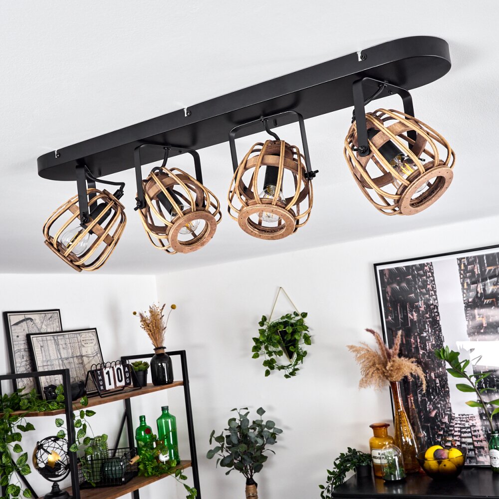 Combeima Plafondlamp Zwart, 4-lichts