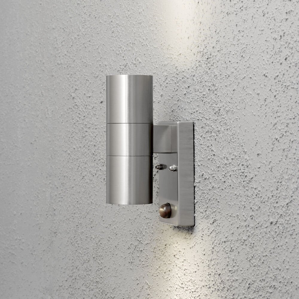 Konstsmide MODENA Buiten muurverlichting roestvrij staal, 2-lichts, Bewegingsmelder main product photo