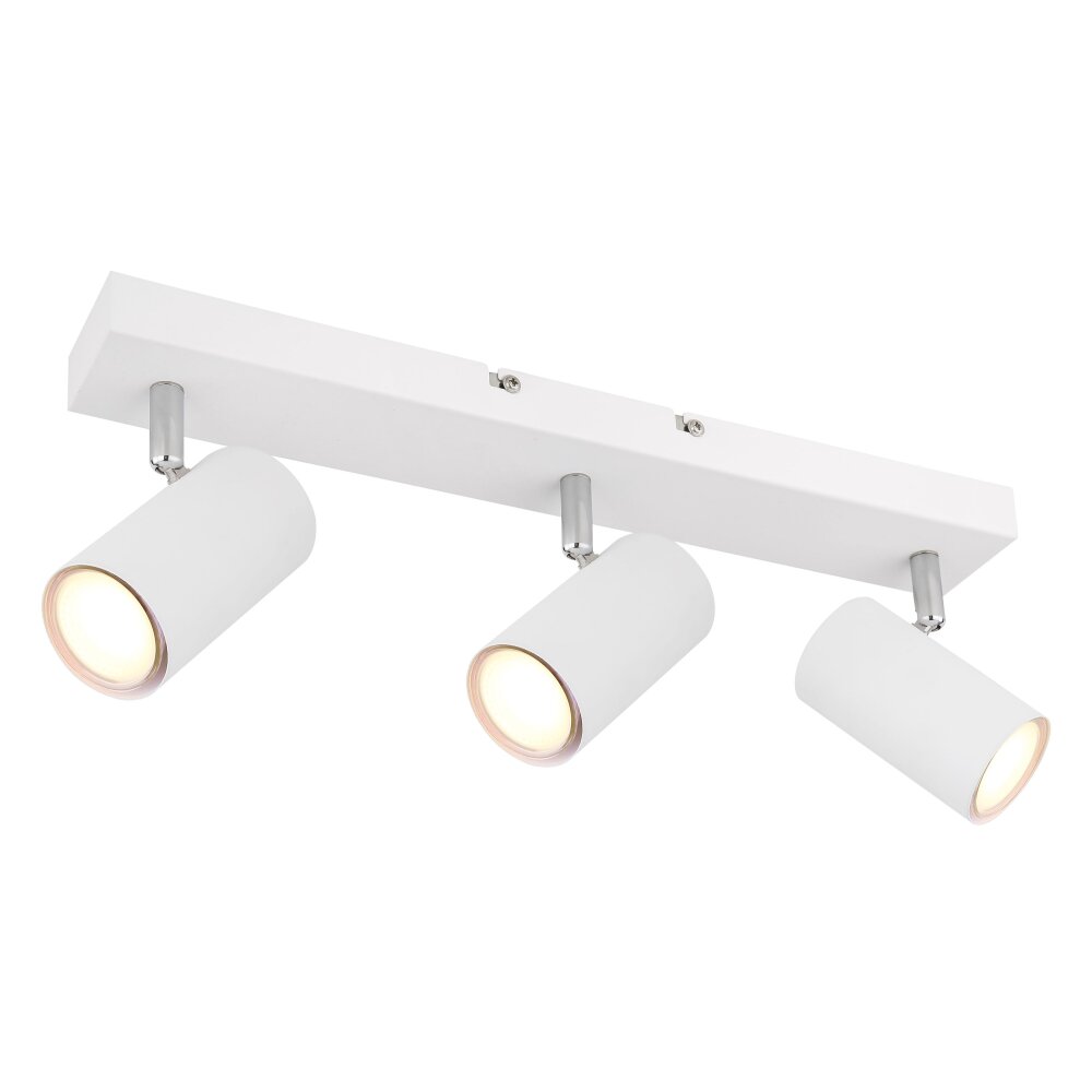 Globo ROBBY Plafondlamp Chroom, Wit, 3-lichts main product photo