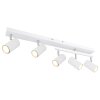 Globo ROBBY Plafondlamp Chroom, Wit, 5-lichts