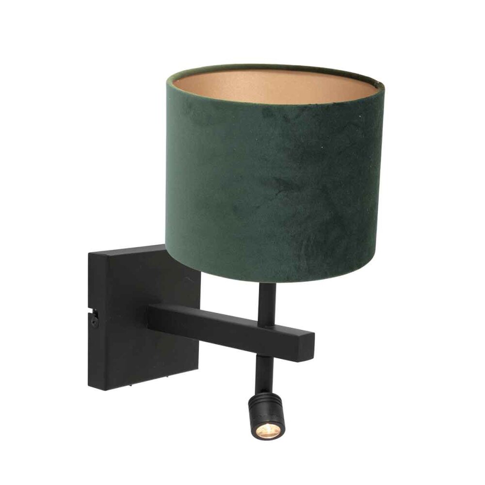 Steinhauer Stang Muurlamp Zwart, 1-licht main product photo