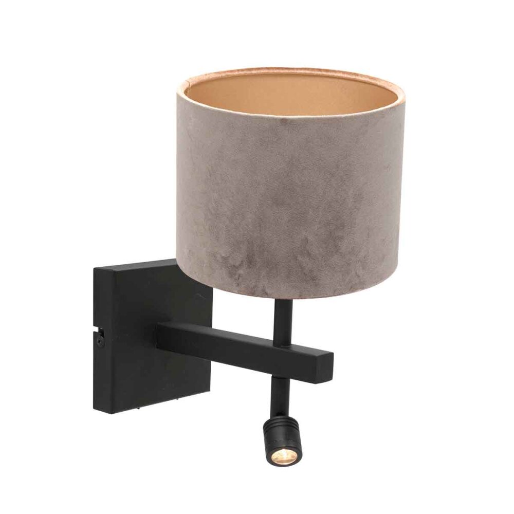Steinhauer Stang Muurlamp Zwart, 1-licht main product photo