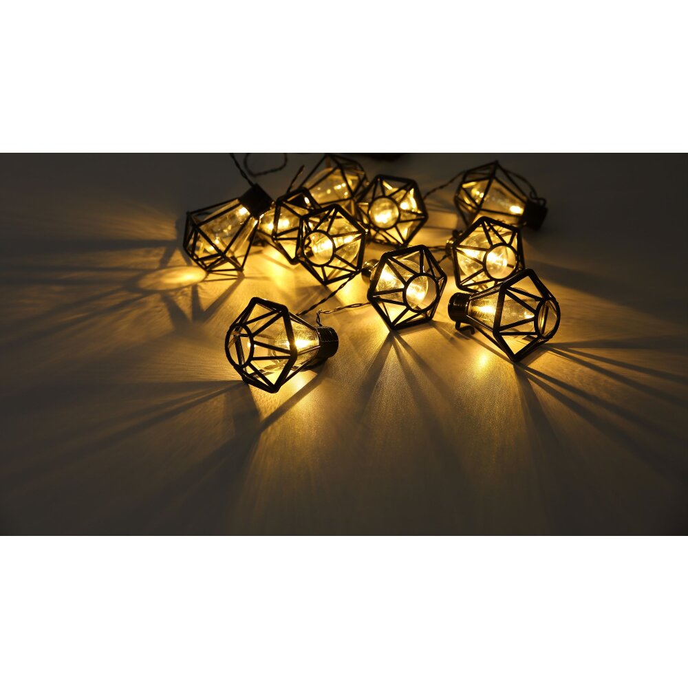 Globo Lichtketting LED Zwart, 10-lichts main product photo