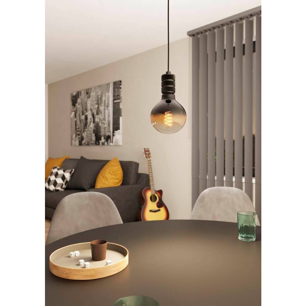 Eglo YORTH Hanger Nikkel mat, Zwart, 1-licht main product photo