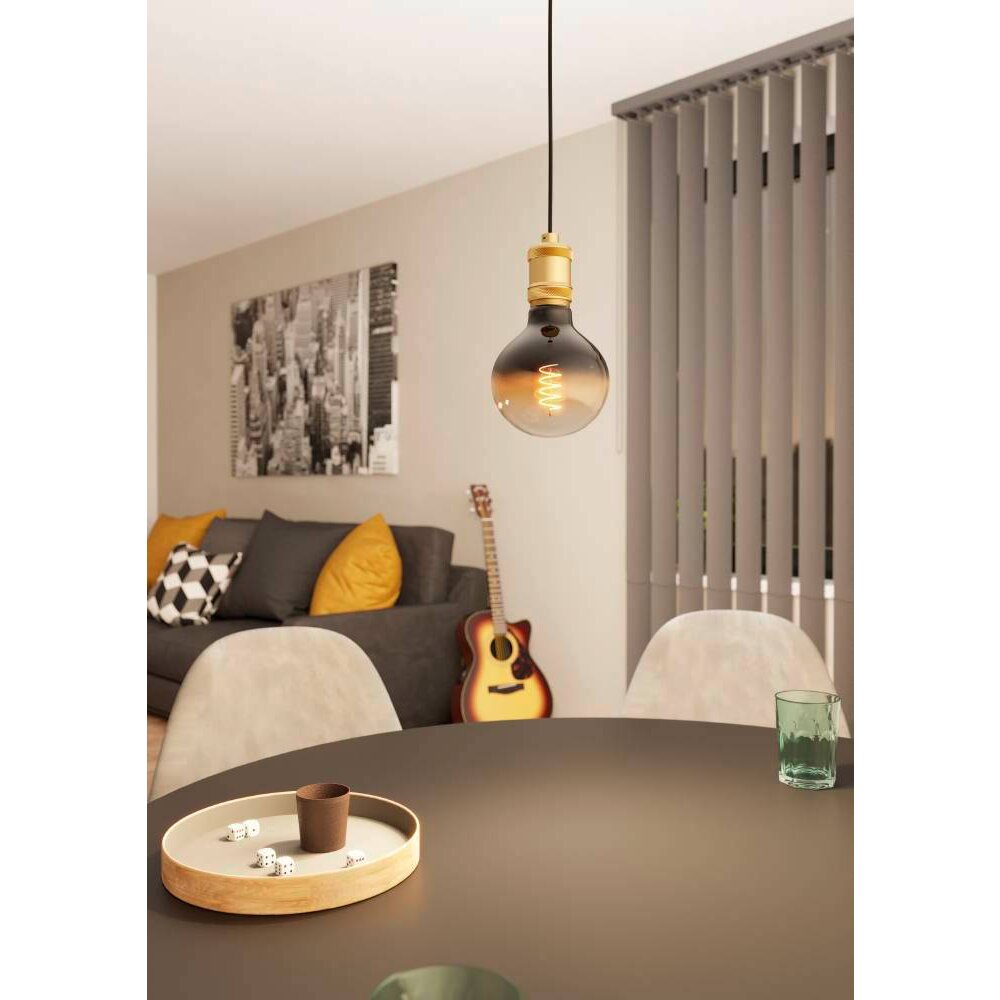 Eglo YORTH Hanger Messing, Zwart, 1-licht main product photo