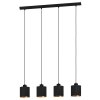 Eglo ZARAGOZA Hanger Zwart, 4-lichts