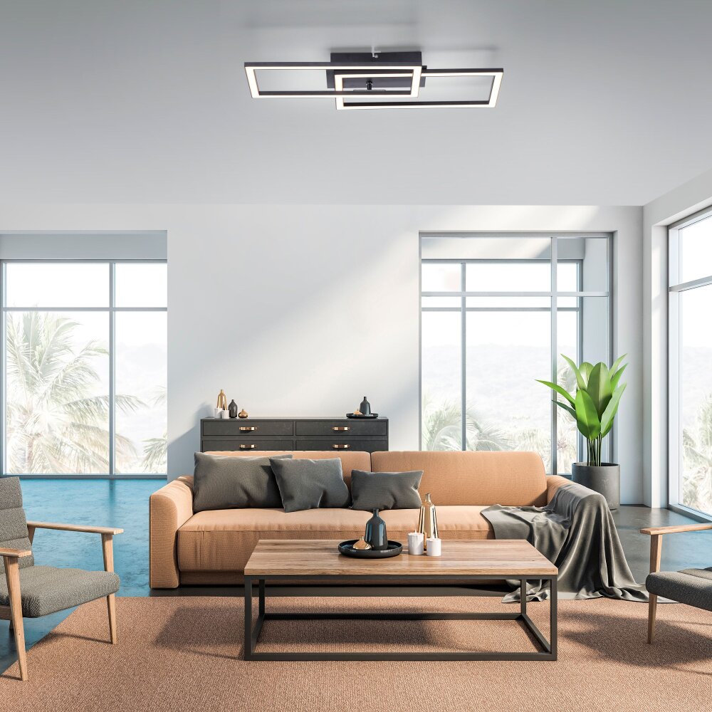 Leuchten-Direkt IVEN Plafondlamp LED Zwart, 1-licht main product photo