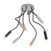 Paul Neuhaus PURE-GEMIN Plafondlamp LED Aluminium, Messing, Zwart, 6-lichts
