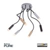 Paul Neuhaus PURE-GEMIN Plafondlamp LED Aluminium, Messing, Zwart, 6-lichts
