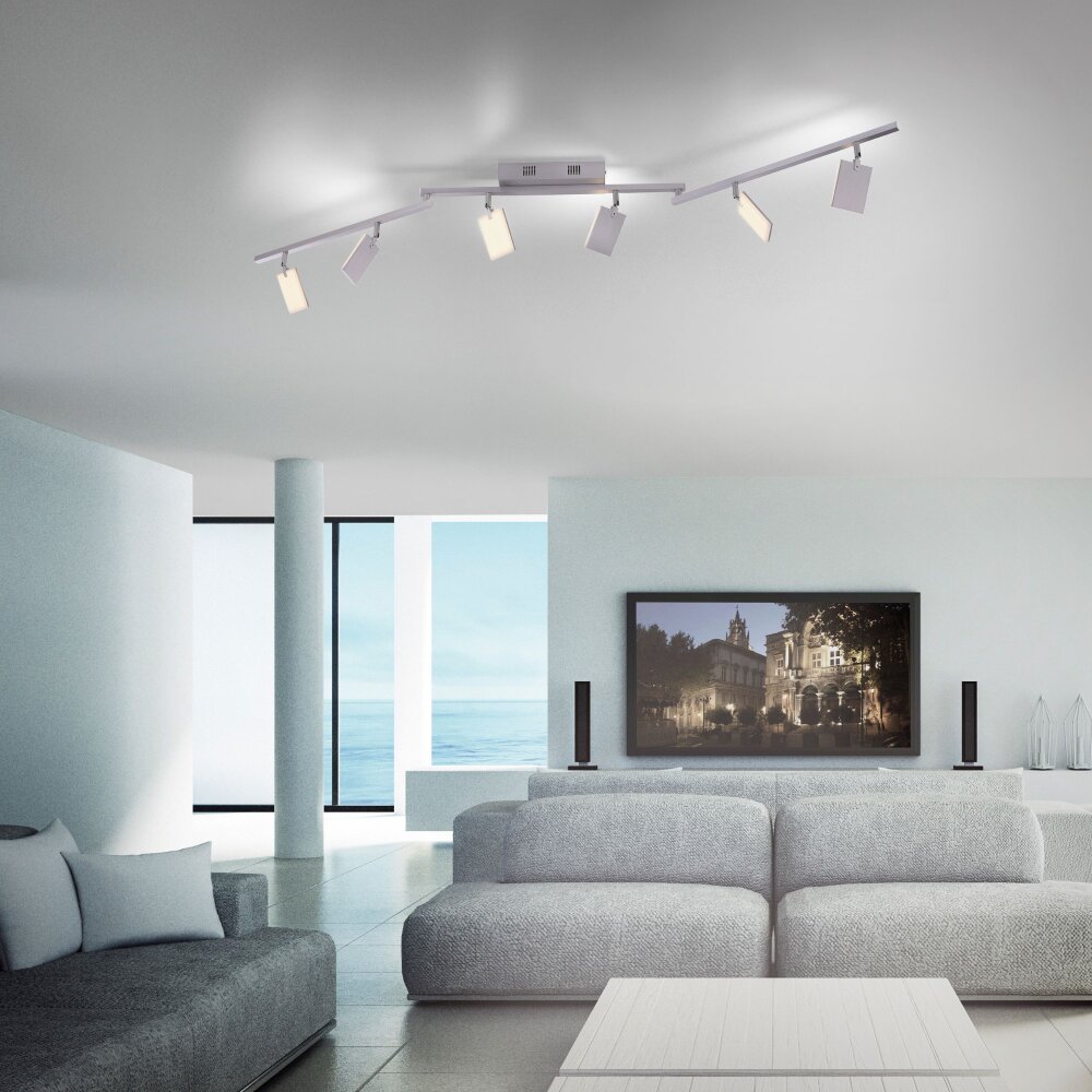 Paul Neuhaus PURE-MIRA Plafondlamp LED Aluminium, 6-lichts, Afstandsbediening main product photo