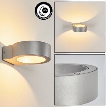 Azervadinha Buiten muurverlichting LED Zilver, 1-licht