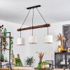 Perdigueira Hanglamp Natuurlijke kleuren, Zwart, 3-lichts