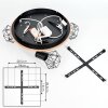 Bardhaman Plafondlamp LED Chroom, houtlook, Zwart, Wit, 1-licht