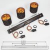 Tallaboa Hanglamp Zwart, 3-lichts