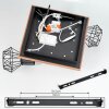 Bardhaman Plafondlamp LED Chroom, houtlook, Zwart, Wit, 3-lichts
