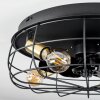 Moscavide plafondventilator Messing, Zwart, 4-lichts, Afstandsbediening