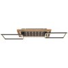 Globo JIMBO Plafondlamp LED Hout donker, Zwart, 2-lichts