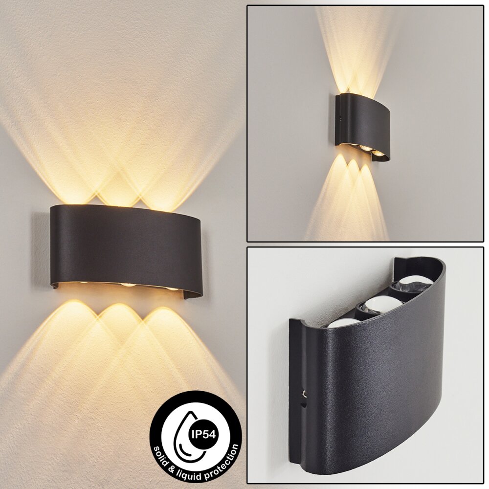 Glencoe Buiten muurverlichting LED Zwart, 6-lichts main product photo