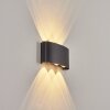 Glencoe Buiten muurverlichting LED Zwart, 6-lichts