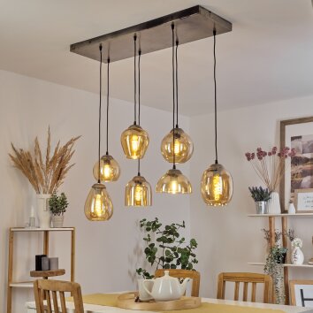 Nanami Hanglamp Oud zilver, Goud, 7-lichts