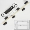 Zuoz Hanglamp Messing, Zwart, 6-lichts